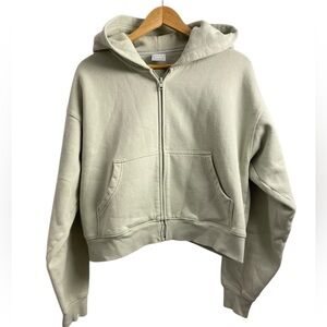TNA Light Green Cropped Hooded Jacket